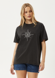 AFENDS Sunny Recycled Oversized Tee - STONE BLACK