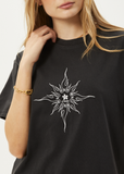 AFENDS Sunny Recycled Oversized Tee - STONE BLACK