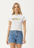 AFENDS Citrus Recycled Baby Tee - WHITE