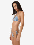 THRILLS - Shades of Indigo Micro String Bikini Bottom - BLUE