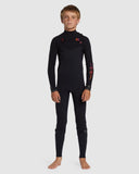 BILLABONG Boys 302 Revolution Full Wetsuit Chest Zip - BLACK FADE