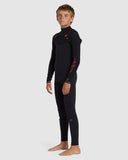 BILLABONG Boys 302 Revolution Full Wetsuit Chest Zip - BLACK FADE