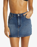 BILLABONG Marina Denim Skirt - MEDIUM DENIM