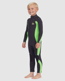 BILLABONG 302 Toddler Absolute Back Zip Wetsuit - NEON GREEN