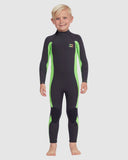 BILLABONG 302 Toddler Absolute Back Zip Wetsuit - NEON GREEN