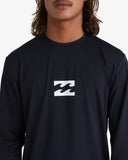 BILLABONG All Day Wave Long Sleeve LF Rash Vest - BLACK