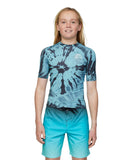 O'NEILL - Boys Dopedye Short Sleeve UV Surf Tee - TEAL