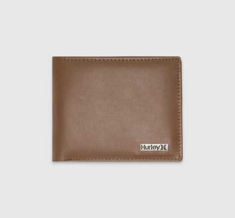 HURLEY One & Only Leather Wallet - TAN