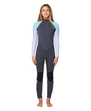 O'NEILL - Girls Reactor 2 Back Zip Full 3/2mm - GUNMETAL/MIST/FOG