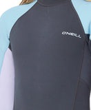 O'NEILL - Girls Reactor 2 Back Zip Full 3/2mm - GUNMETAL/MIST/FOG