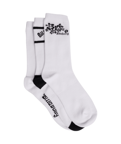 BILLABONG Good Times Socks 3 Pack OSFM - BLACK/WHITE