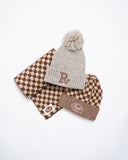 RUSTY - Check Mate Scarf - BROWN