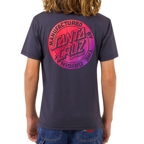 SANTA CRUZ MFG Dot Fade Tee Short Sleeve Regular Fit - NAVY