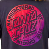 SANTA CRUZ MFG Dot Fade Tee Short Sleeve Regular Fit - NAVY