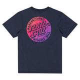 SANTA CRUZ MFG Dot Fade Tee Short Sleeve Regular Fit - NAVY