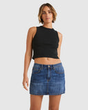 BILLABONG Frankie Skirt Denim Mini Skirt - ROYAL