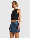 BILLABONG Frankie Skirt Denim Mini Skirt - ROYAL