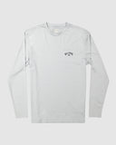 BILLABONG Shoreline Loose Fit Long Sleeve Rash Vest - LIGHT GREY HEATHER