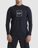 BILLABONG Boxed Arch RF Long Sleeve Rash Vest - BLACK