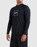 BILLABONG Boxed Arch RF Long Sleeve Rash Vest - BLACK