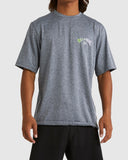 BILLABONG Arch Fill Short Sleeve Rash Guard - DARK GREY HEATHER