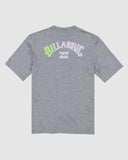 BILLABONG Arch Fill Short Sleeve Rash Guard - DARK GREY HEATHER