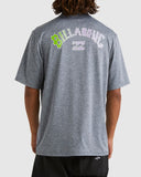 BILLABONG Arch Fill Short Sleeve Rash Guard - DARK GREY HEATHER