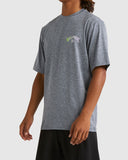 BILLABONG Arch Fill Short Sleeve Rash Guard - DARK GREY HEATHER