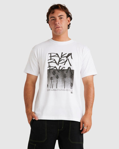 RVCA Scrawls Short Sleeve Tee - WHITE