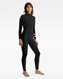 HURLEY - Women's Plus 3/2mm Chest Zip Full Suit - BLACK/GRAPHITE