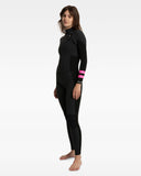 HURLEY - Women's Plus 3/2mm Chest Zip Full Suit - BLACK/GRAPHITE