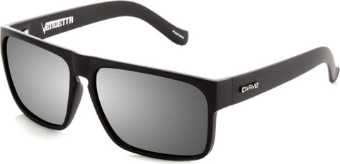 CARVE Vendetta Matte Black Grey Polarised Silver Mirror - IRIDIUM