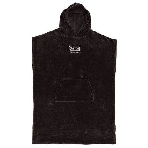 OCEAN & EARTH - Mens Corp Hooded Poncho - BLACK