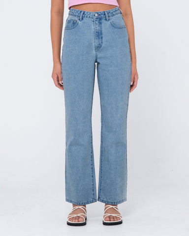 RUSTY - High Wide Straight Leg Jean Girls - BLUE LAGOON