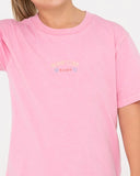 RUSTY Slow Life Wash  Oversize Tee Girls - ROSE BLOOM