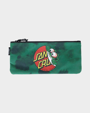 SANTA CRUZ Beware Dot pencil Case - GREEN TIE DYE