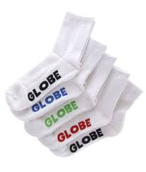 GLOBE Men's Stealth Crew Sport Sock 5-Pack (Size US 7-11)  - WHITE