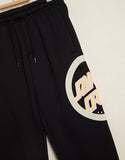 SANTA CRUZ Striped Reverse Dot Track Pants - BLACK