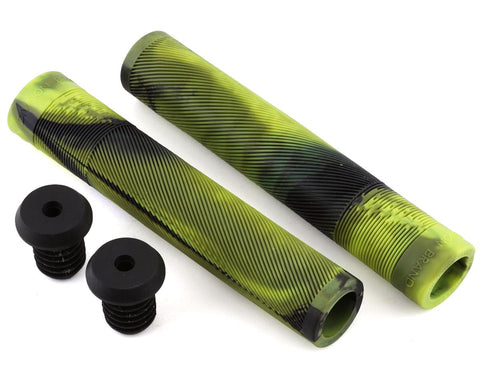 DIVISION BMX Sierra Grips & Bar Ends - LIME SWIRL