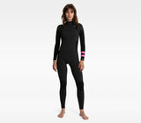 HURLEY - Women's Plus 3/2mm Chest Zip Full Suit - BLACK/GRAPHITE